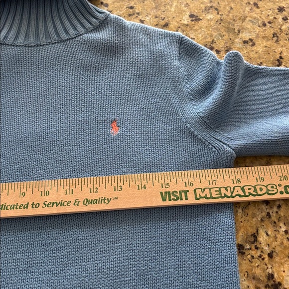 Ralph Lauren Sport Blue Turtleneck Sweater 100 % Cotton women's large‎ - Picture 6 of 6